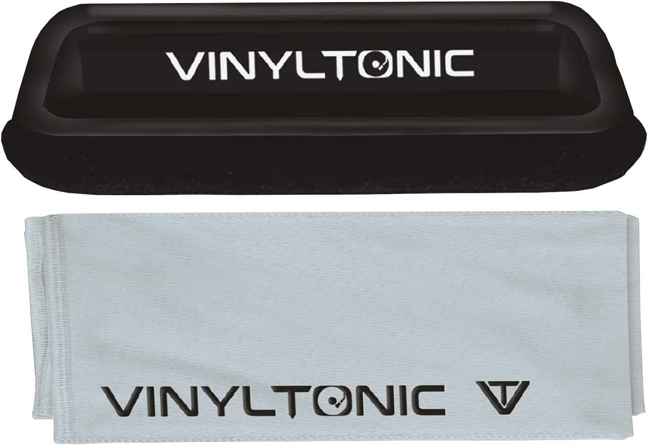 Vinyl Record Cleaning Kit - Velvet Brush And Microfibre Cloth