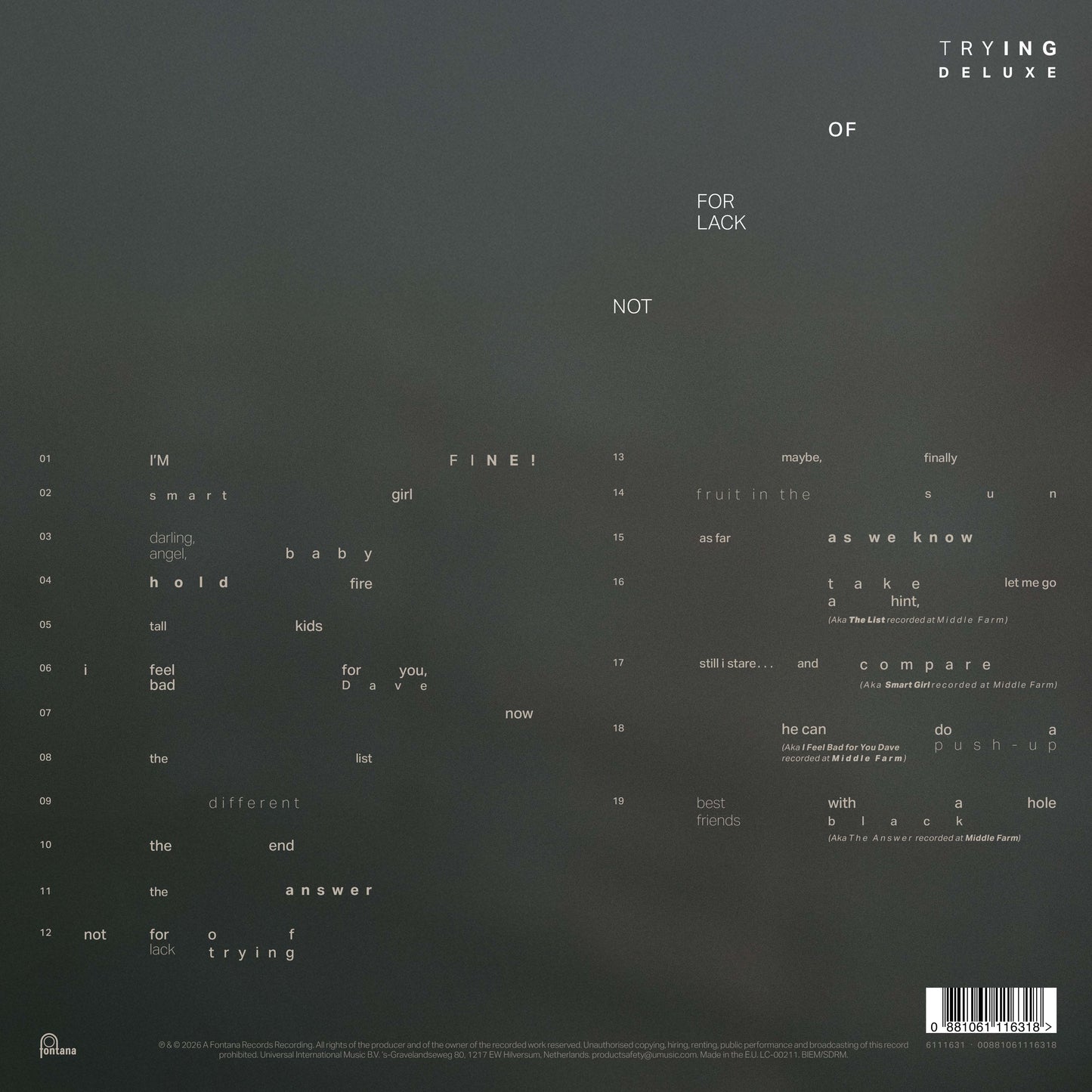 dodie - Not For Lack Of Trying Deluxe